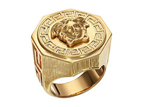 ring.com versace greek key|Greca Ring Gold .